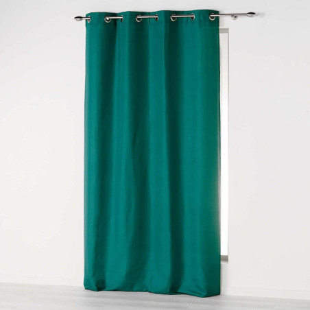 Rideau à 8 oeillets en microfibre "Absolu" - Vert émeraude - 140 x 280 cm