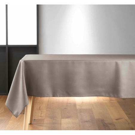 Nappe rectangle "Essentiel" - Taupe - 140 x 300 cm