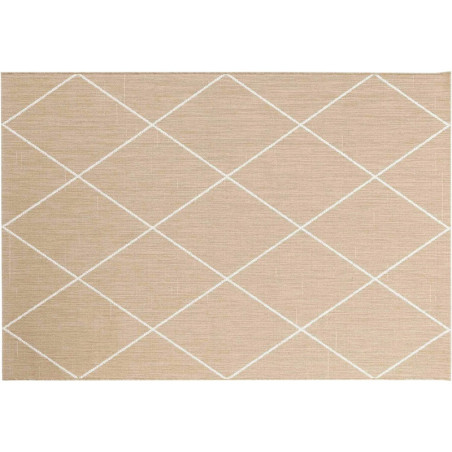 Tapis d'intérieur rectangle tissé "Damira" - Beige - 160 x 230 cm