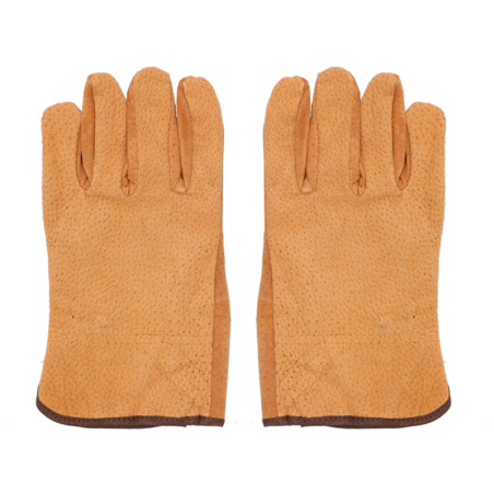 Gants de travail en cuir de porc - Marron - L 13 x P 2 x H 24,8 cm