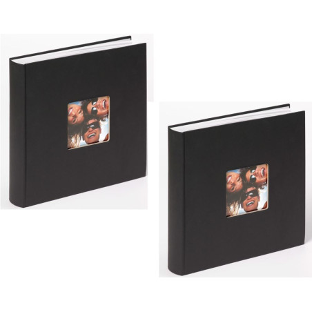 Lot de 2 albums photos traditionnels fun "Walther" pour photos 10x15 cm - 2 x 400 soit 800 photos - Noir