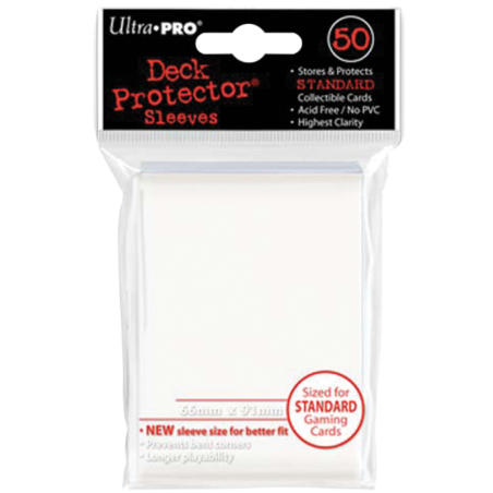 Protège-carte "Ultra PRO" - 50 pochettes standard - Blanc - Cartes à collectionner