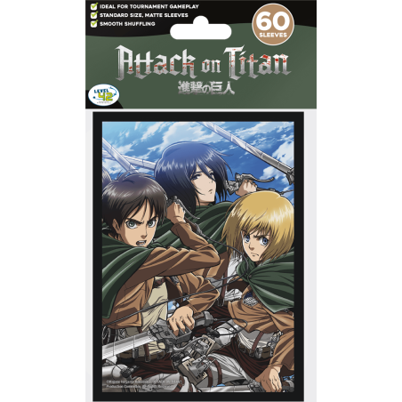 L'Attaque des Titans - 60 protège-cartes Battle Trio - Cartes à collectionner