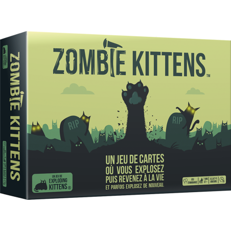 Exploding Kittens - Zombie Kittens - Jeu de société en famille