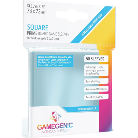 GG - Paquet de 50 protèges cartes Prime - Transparent - 73 x 73 mm