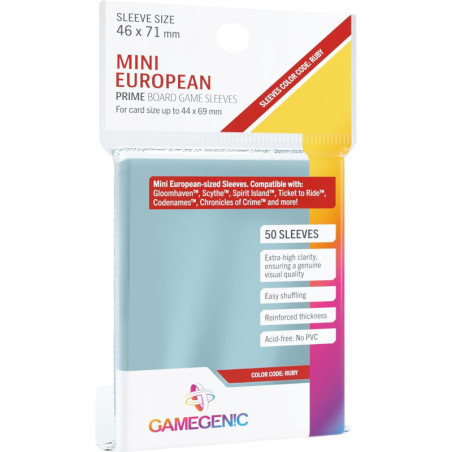 GG - Paquet de 50 protèges cartes Prime - Transparent - 46 x 71 mm