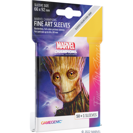 GG - Marvel Champions - Pack de 50 protèges cartes Groot - Format standard