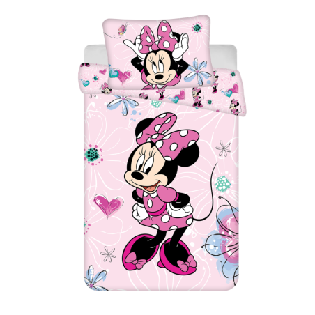 Disney - Parure de lit bébé en coton "Minnie 1" - 100 x 135 cm