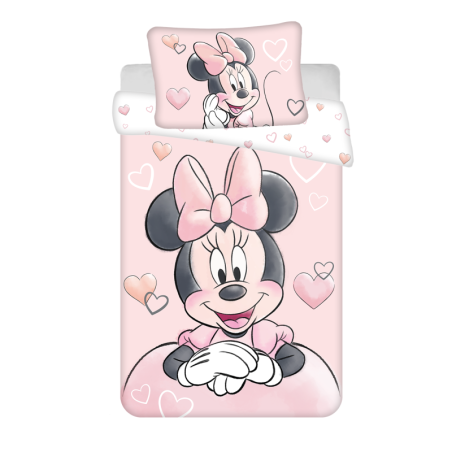 Disney - Parure de lit bébé en coton "Minnie 2" - 100 x 135 cm