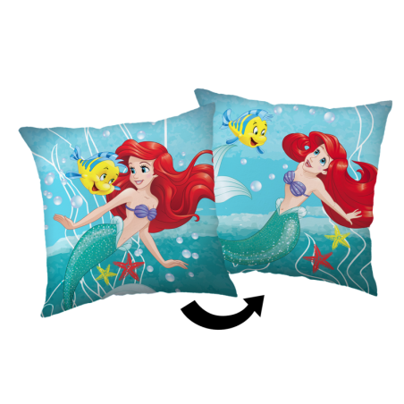 Disney - Coussin carré en polaire "La Petite Sirène : Ariel" - Multicolore - 35 x 35 cm