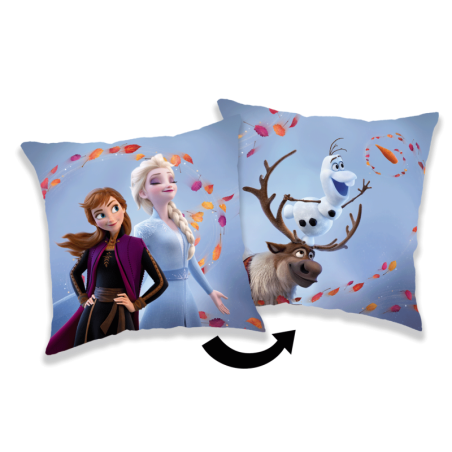 Disney - Coussin carré en polaire "La Reine des Neiges : Vent" - Multicolore - 35 x 35 cm