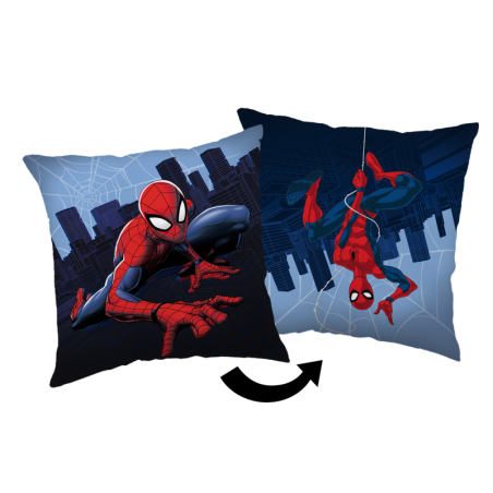 Disney - Coussin carré en polaire "Spider-Man" - Bleu - 35 x 35 cm