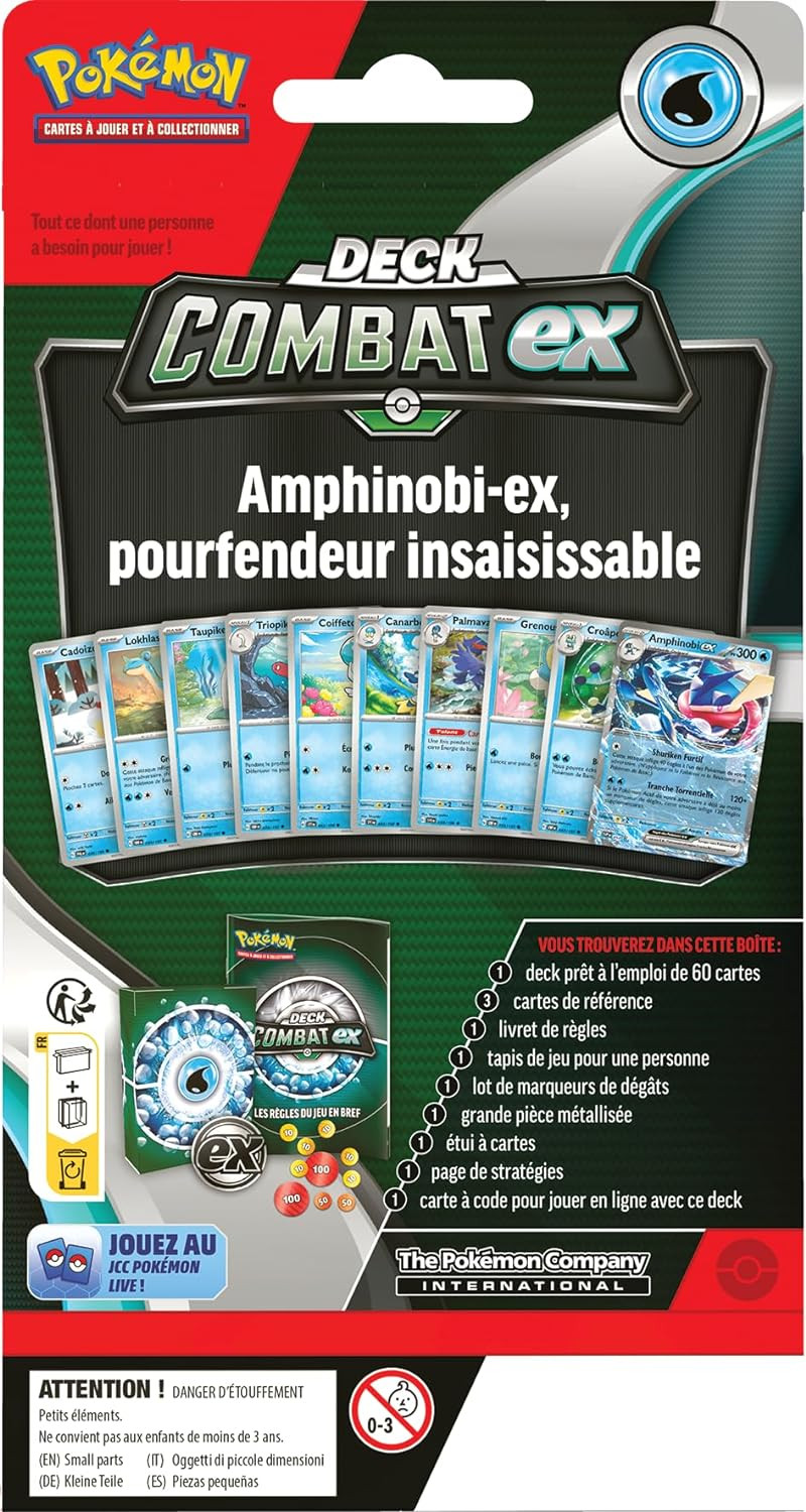 DECK DE COMBAT EX POKEMON KANGOUREX OU AMPHINOBI, Jeux de société / cartes