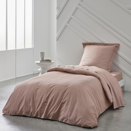 Drap Housse en coton "Essential" - Rose - l 90 x 190 cm