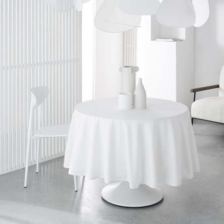 Nappe ronde en coton "Prestige" - Blanc - D 180 cm