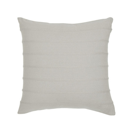 Housse de coussin carré en coton en relief "Essential" - Gris - 40 x 40 cm