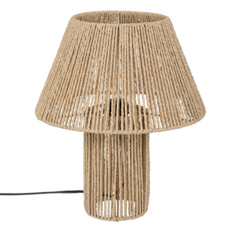 Lampe à poser en corde "Adria" - Beige - H 38 x D 32 cm