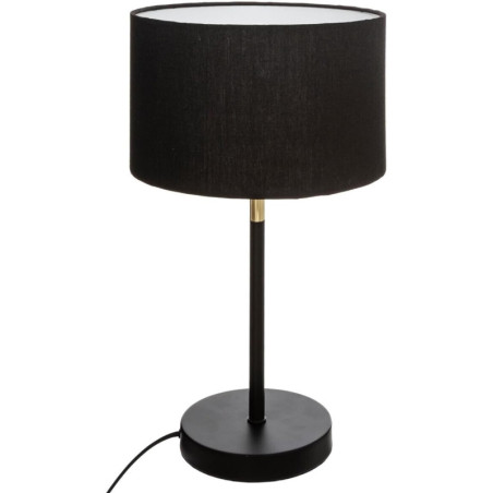 Lampe droite à poser en métal "Jule" - Noir et doré - H 42 x D 22 cm