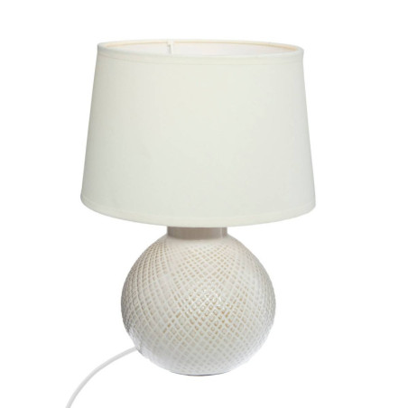 Lampe à poser en céramique "Joas" - Blanc- D 19 X h 29 CM