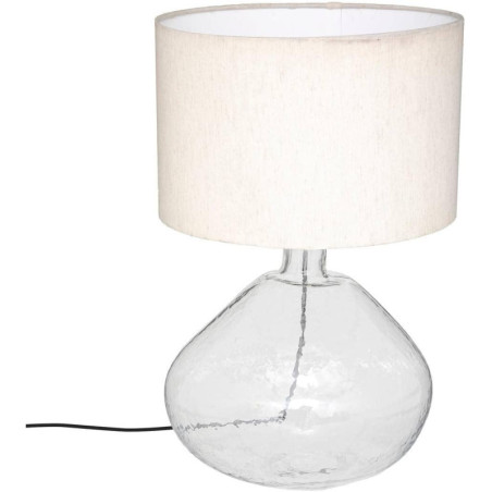 Lampe à poser en verre "Melly" - Blanc - H 60 cm