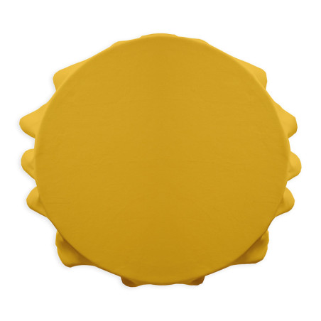 Nappe ronde en tissu - Jaune - D 180 cm