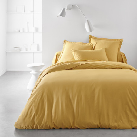 Housse de Couette lit double "Essential" en coton - Jaune - 240 x 260 cm