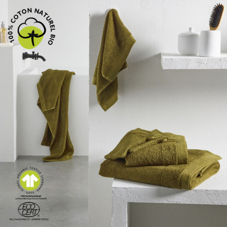 Serviette de Bain "Organic" en coton bio - Bronze - 50 x 90 cm