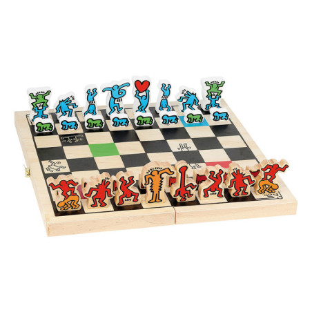 Jeu d'échecs GM en coffret en bois - Multicolore - L 41 x l 41 x H 2,5 cm