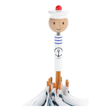 Parapluie en bois pour enfant "Ecole des mousses" - Marine nationale - Bleu - H 70 cm