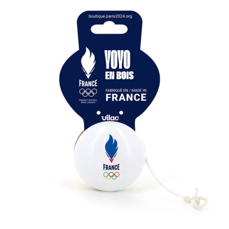 Yoyo en bois massif - Equipe de France des JO 2024 - D 5,5 cm