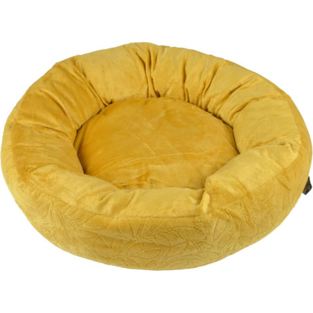 Coussin rond pour animaux "Boho" - Jaune - D 50 x H 16 cm