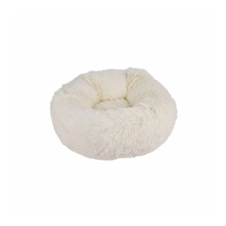 Coussin rond pour animaux "Fluffy" - Beige - D 55 x H 25 cm