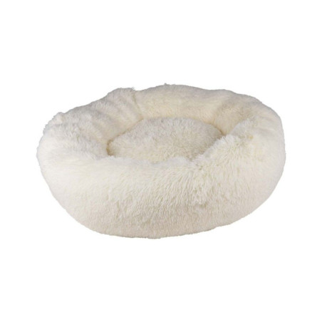 Coussin rond apaisant pour animaux "Fluffly" - Beige - D 75 x H 24 cm