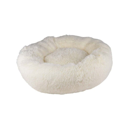 Coussin rond apaisant pour animaux "Fluffly" - Beige - D 95 x H 22 cm