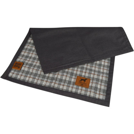 Plaid rectangle et pliable pour animaux "Héritage" - Gris/Marron - L 100 x l 70 cm