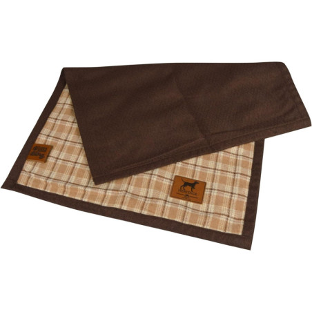 Plaid rectangle et pliable pour animaux "Héritage" - Beige/Marron - L 100 x l 70 cm