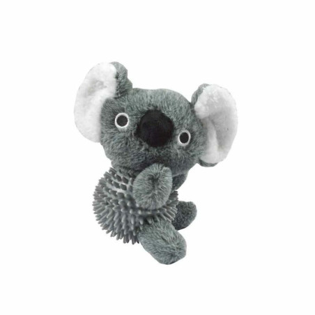 Jouet peluche Koala sonore avec balle pour chien "Les Exotiques" - Gris - H 16,5 cm