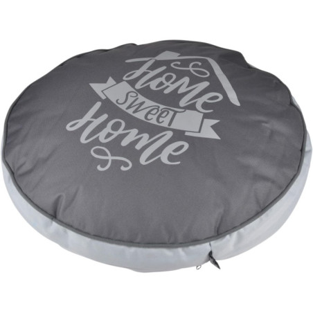 Coussin rond pour animaux imprimé Home Sweet Home - Gris - D 60 cm