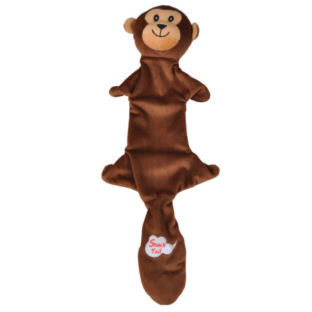 Jouet peluche Singe avec poche à friandises - Marron - L 45 x l 18,5 cm