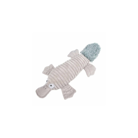 Jouet peluche Ornithorynque sonore - Gris clair - L 38 x l 9 cm