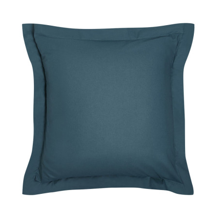 Taie d'oreiller en coton bio "Organic" - Bleu paon - 63 x 63 cm