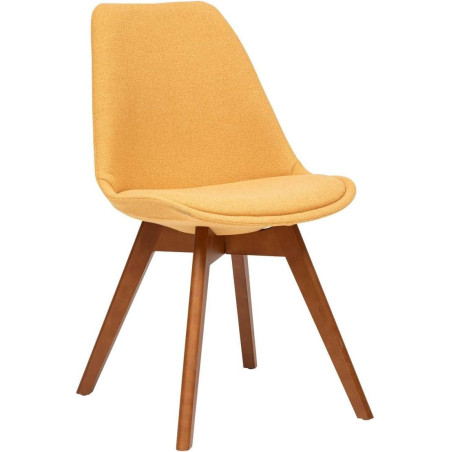 Chaise scandinave vintage "Baya" - Jaune - L 48 x P 55 x H 79,5 cm