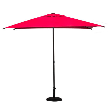 Parasol droit inclinable en tissu "Soya" - Rouge grenade - 2,5 m