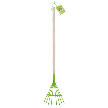 Rateau de feuille en métal pour enfant - Vert - H 81,5 cm