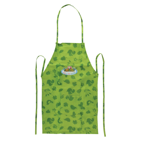 Tablier en toile de jardinage pour enfant - Vert - L 33,8 x H 85 cm