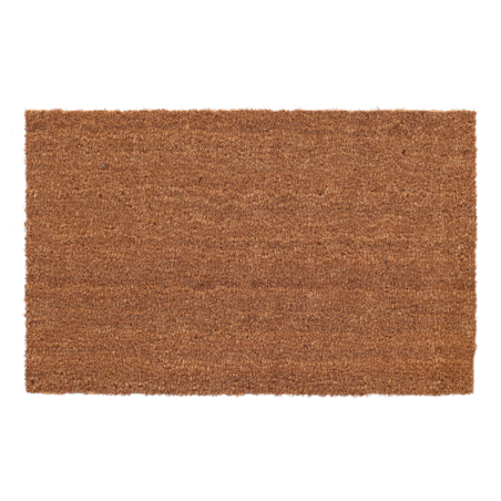 Paillasson rectangulaire en fibre de coco - Beige - Taille L - L 80 x l 50 cm