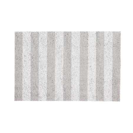 Dessous de tapis cadre rectangulaire à rayures verticales - Gris - L 90 x l 60 cm