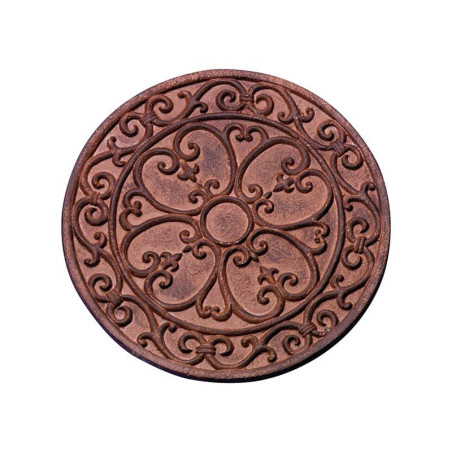 Pas japonais rond en fonte - Marron - D 29,8 x H 1,2 cm