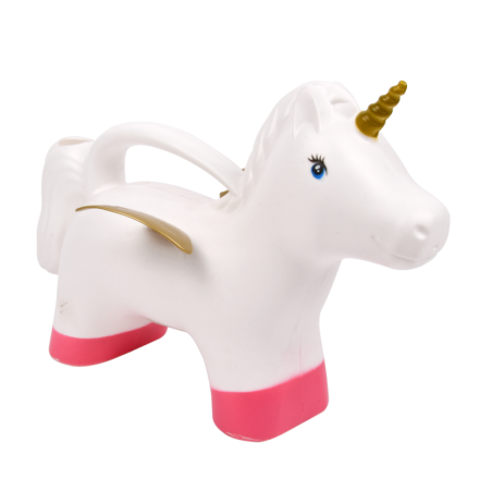 Arrosoir en forme de licorne - Blanc/Rose - L 33,3 x P 16,5 x H 23 cm