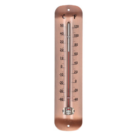 Thermomètre plaqué - Cuivre - L 6,6 x P 1,6 x H 30 cm